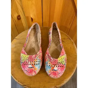 Gianni Bini Floral Multicolored Jeweled Espadrilles Size 6M thumbnail 2