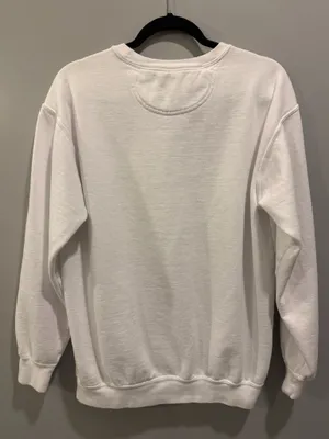 Comfort Colors Lightning Smiley Face Crewneck Sweatshirt White thumbnail 2