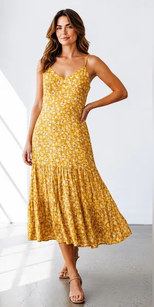 🩷‎ Lulus Floral Button Front Midi Dress Medium 🩷 thumbnail 1