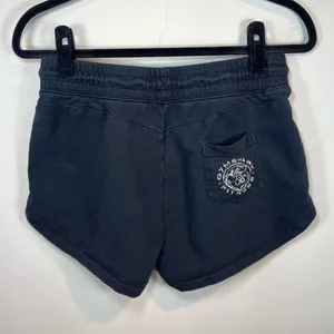 Gymshark Legacy Shorts Black Pull On Drawstring Terry Embroidered Logo Gym Small thumbnail 8
