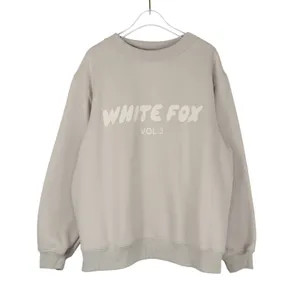 White Fox Offstage Sweater Moon Stone Gray Tan Crewneck Sweatshirt Small Medium thumbnail 4