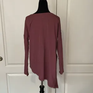Pink Lululemon Asymetrical Tie Front Long Sleeve Blouse thumbnail 4