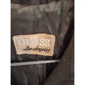 Guess Black Double Breasted Peacoat Wide Shawl Collar Fitted Wool Blend S 2000s thumbnail 4