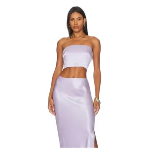 REVOLVE- SNDYS ANGEL Strapless Satin TOP IN LILAC US 8 NWT!!! thumbnail 4
