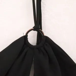 Princess Polly Ruched Halter Mini Dress Womens Size‎ 4 Black Club Bodycon LBD thumbnail 4