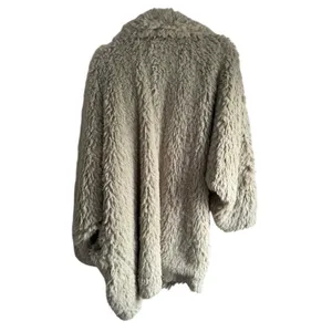 Free People Honeypie Teddy Jacket Shag‎ Faux Fur Coat Large thumbnail 8
