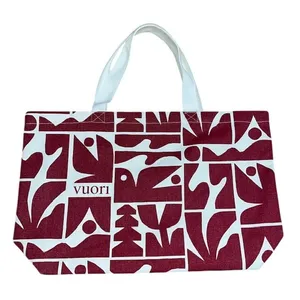 Vuori Limited Edition Holiday 16oz Cotton‎ Canvas Tote Bag Strawberry OS thumbnail 2