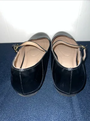Women's Black Mary Jane Flats with Buckle Strap Size 10 thumbnail 3