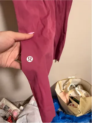 Lululemon Fast and Free High-Rise Tight 25" *Pockets Washed Mauve- Size 6 RARE thumbnail 5