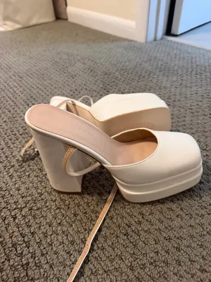Princess Polly White Platform Heels thumbnail 2