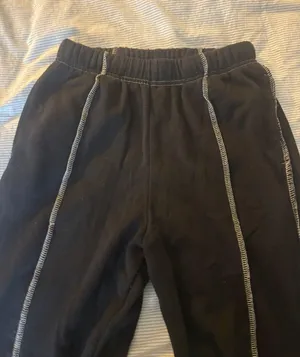 contrast stitch jogger sweatpants!! thumbnail 1