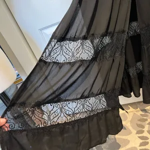 Bebe Stunning Black Lace long Dress size S-p thumbnail 4
