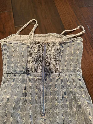 Forever 21 Pattern Jean dress thumbnail 4