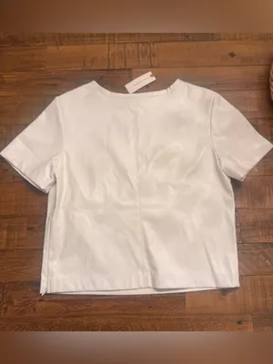 Anthropologie |‎ Porridge Collin Faux Leather Tee thumbnail 4