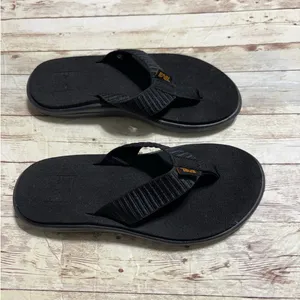 Teva Voya Flip Flop Sandals Black Women's Size 5 Cushion Comfort Thongs NWOT thumbnail 2