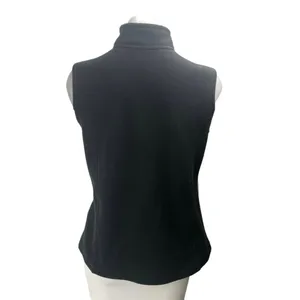 L.L.Bean Women's Black Sleeveless Turtleneck Full Zip Vest Coat Jacket Size M thumbnail 2