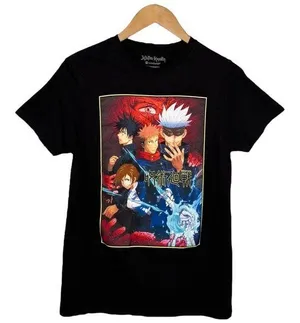 Crunchyroll Jujutsu Kaisen Key Visual Characters Unisex Tee Shirt Black S 34/36 thumbnail 1