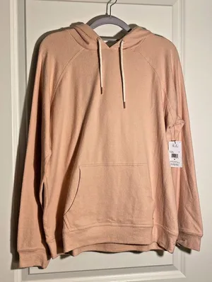 NWT Volcom Lil Women's‎ Pink Pullover Hoody - Cloud Pink (5797) Size M thumbnail 1