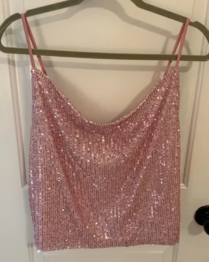 Endless Rose Pink Sequin Top thumbnail 1