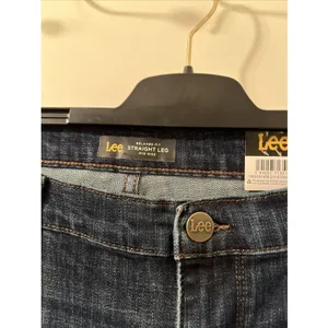 Lee Relaxed Fit Straight Leg Mid Rise Denim Pants Women's Size 16 Medium Blue thumbnail 11