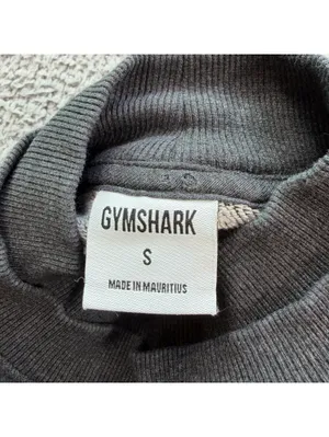 Gymshark Women’s Small Charcoal Cropped Oversized Crewneck Sweatshirt Minimal thumbnail 3