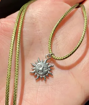 stainless steel sun boho retro vintage style necklace☀️ thumbnail 4