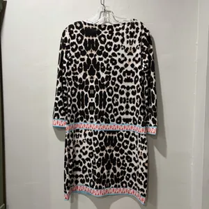 Macbeth Collection by Margaret‎ Josephs Sheath Dress Leopard Print Black Medium thumbnail 8