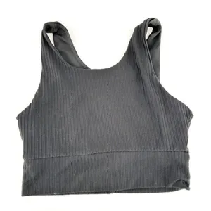 DYI‎ crop top bra black ribbed size small thumbnail 3