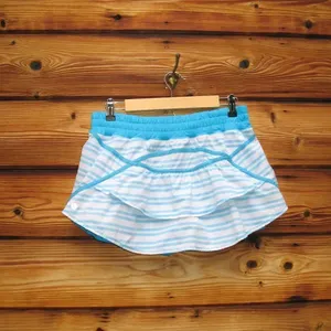Lululemon Run: Track Attack Skirt Twin Stripe Spry Blue / Spry Blue thumbnail 6