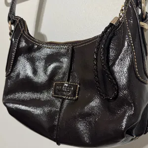 The Sak Y2K Chocolate Brown Leather Shoulder Bag 2000s VTG Fall Faux thumbnail 4