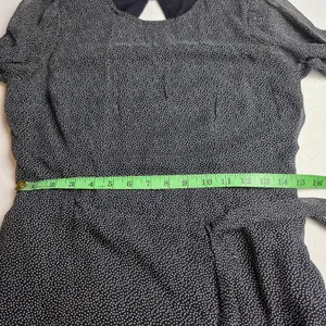 Abercrombie & Fitch Black Polka Dot Long Sleeve Ruffle Wrap Mini Dress‎ Womens M thumbnail 8