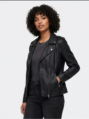 Style & Co. Faux Leather Moto Jacket Size Medium thumbnail 7