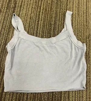 Boutique Baby Blue Crop Top From thumbnail 3