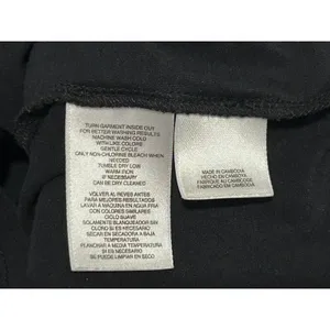 Jones New York Signature Women's Black V-Neck Short Sleeve Blouse Top Size L‎ thumbnail 5