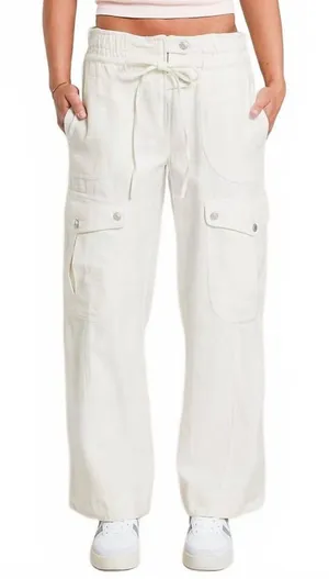 Free People We The Free Park Ave Cargo Pants – Ivory – Size Large thumbnail 1
