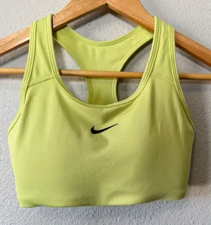 Nike Dri-FIT Racerback Sports Bra‎ Yellow XS Athletic Workout Gym thumbnail 1
