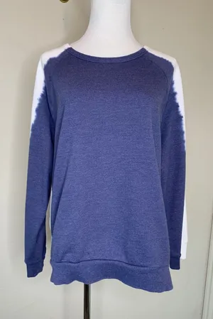 Universal Thread Blue White Tie Die Sweatshirt Crew Neck Sz XL thumbnail 1