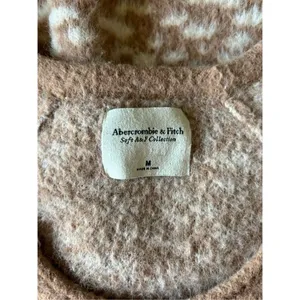 Abercrombie & Fitch Leopard Print Sweater Women Medium Soft A&F V Neck thumbnail 2