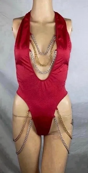 Lingerie Bodysuit Red thumbnail 1