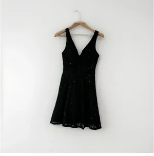 City Triangles Y2K Black Fit & Flare Homecoming Dress V-Neck Cutout Strappy Size 5 thumbnail 6