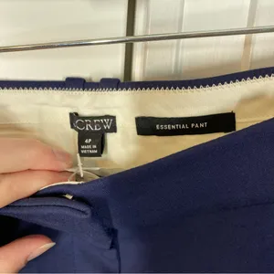 J. Crew navy blue essential‎ pant trouser work career office business casual 4P thumbnail 5