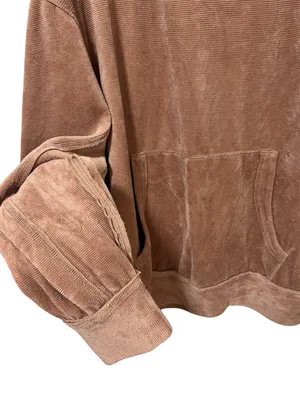 We The Free Preston Velour Pullover Sweatshirt Large Latte thumbnail 4