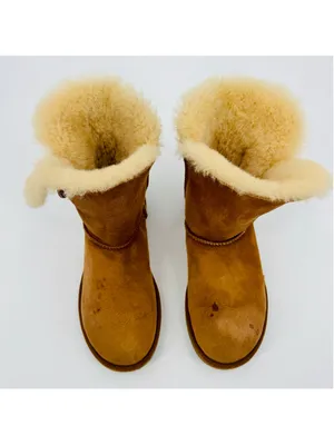 Women's UGG Bailey Button II Winter Boots, Sheepskin Tan thumbnail 3
