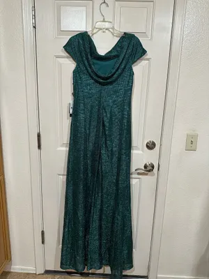 Adrianna Papell Emerald Green Cowl Neck Maxi Dress thumbnail 6