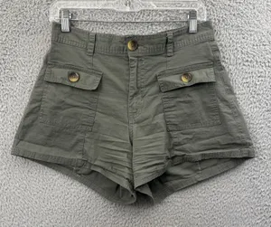 Vuori Vintage Ripstop Utility Shorts 3"‎ Olive Green Athleisure Women's Small thumbnail 1