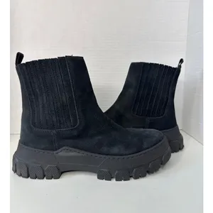 Boemos Suede Platform Chelsea Boots Lug Sole Italy size 37 thumbnail 7