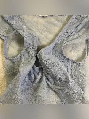 Garage Baby Blue Sheer Lace Crop Top size S thumbnail 3
