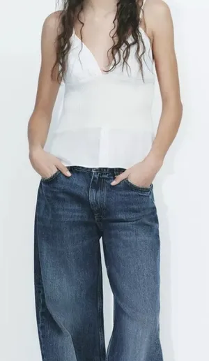 Zara‎ poplin top thumbnail 1