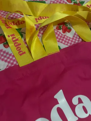 Poppi canvas tote bag Pink thumbnail 2