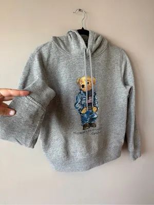 Polo Ralph Lauren Bear Women’s Gray Hoodie Sweatshirt All American Size Small thumbnail 5